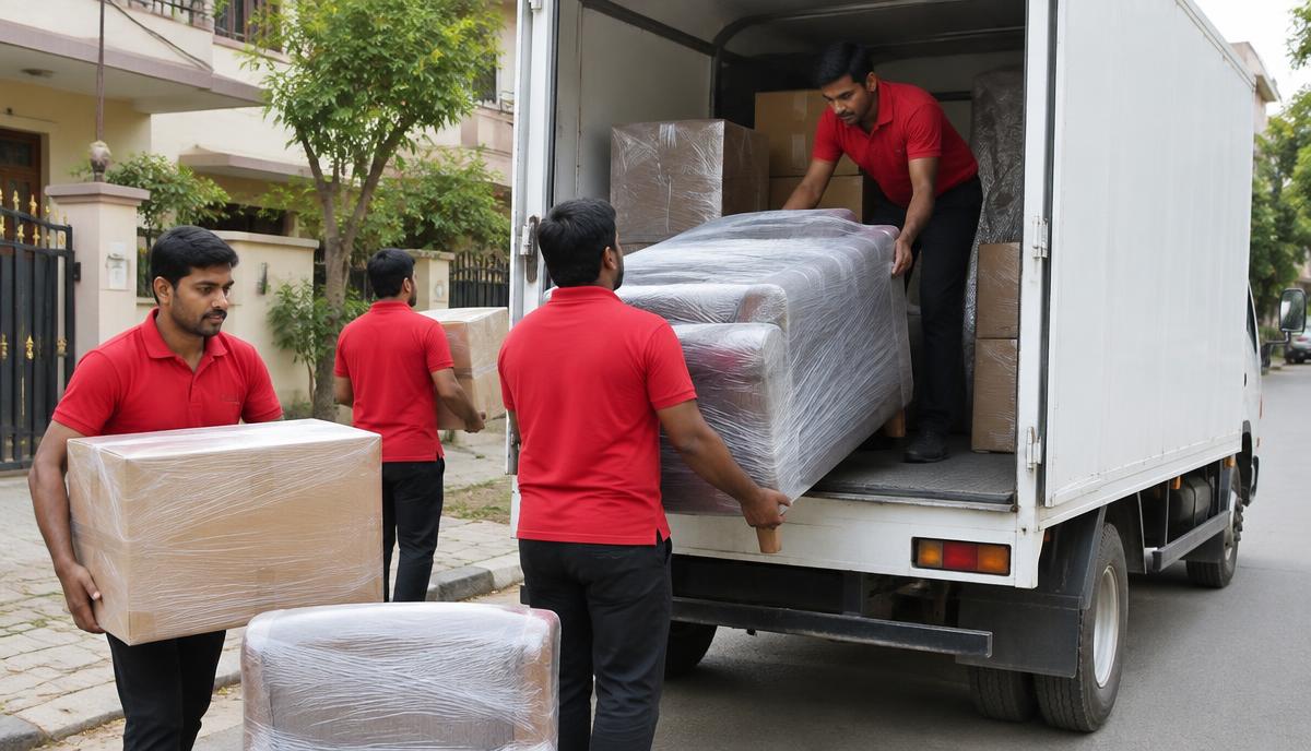 State Cargo Packers And Movers team loading a truck in Delhi, Raipur and nearby cities
